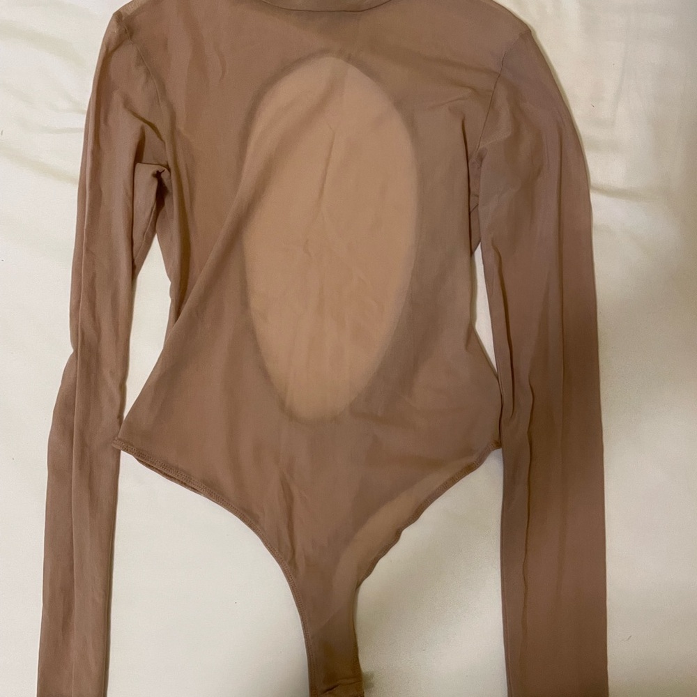 ASOS Sheer Bodysuit in Nude